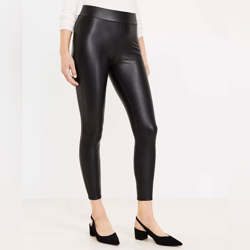 Black leather leggings